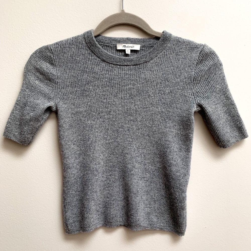 Madewell Slim Jim Rib Knit Merino Wool sweater